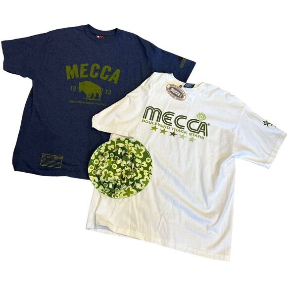 MECCA Vintage XL Crewneck T-Shirts with Matching Floral Bucket Hat - Picture 10 of 11